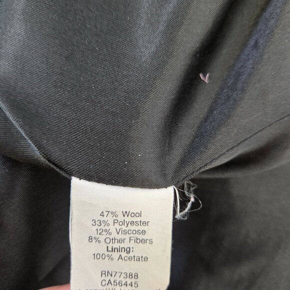 J. Crew Wool Blend Asymmetrical Zip Coat Size 0 - Picture 6 of 6